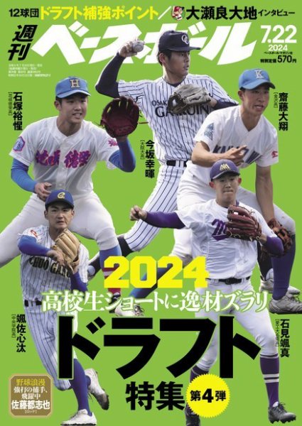 週刊ベースボール 2024年7/22号 (発売日2024年07月10日) 表紙