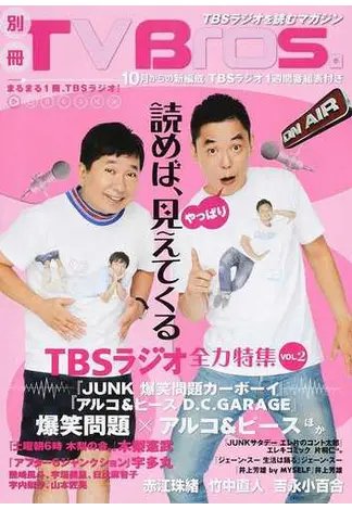 別冊ＴＶ Ｂｒｏｓ．ＴＢＳラジオ全力特集 ＴＢＳラジオを読むマガジン VOL.2 (発売日2018年10月11日) 表紙