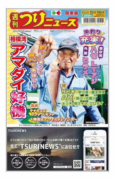 週刊つりニュース　関東版 2024年10月14日発売号 表紙