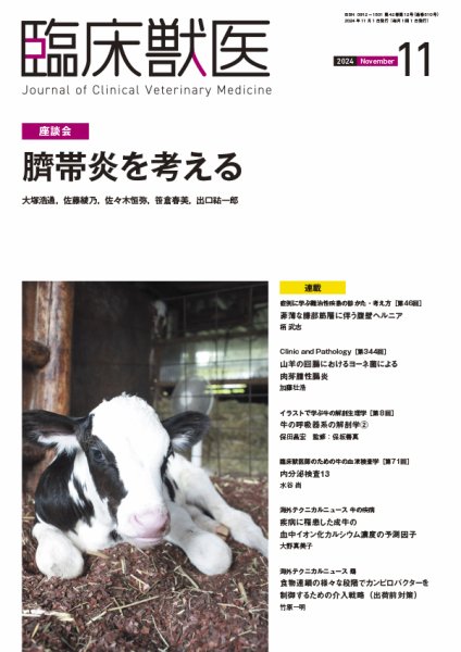臨床獣医 2024年11月号 (発売日2024年11月01日) 表紙