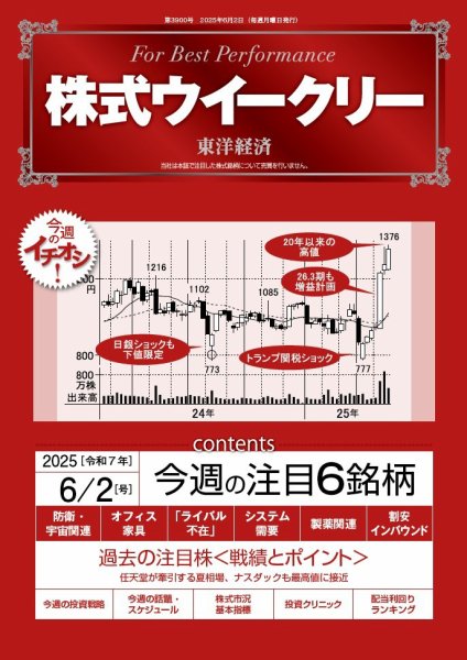 株式ウイークリー 2025/6/2号 (発売日2025年06月02日) 表紙