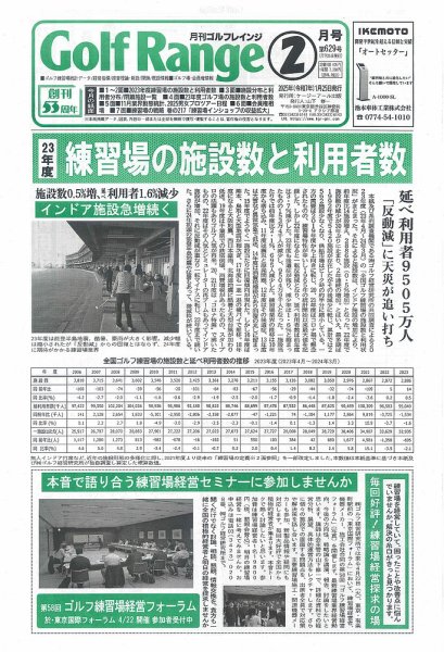 月刊ゴルフレインジ（Golf Range） 第629号 (発売日2025年01月25日) 表紙