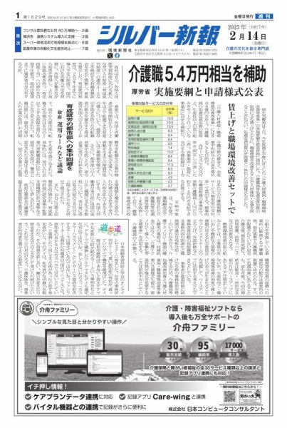 シルバー新報 1629 (発売日2025年02月14日) 表紙