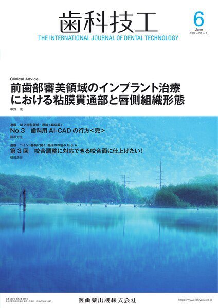 歯科技工 Vol.53 No.6 (発売日2025年05月28日) 表紙