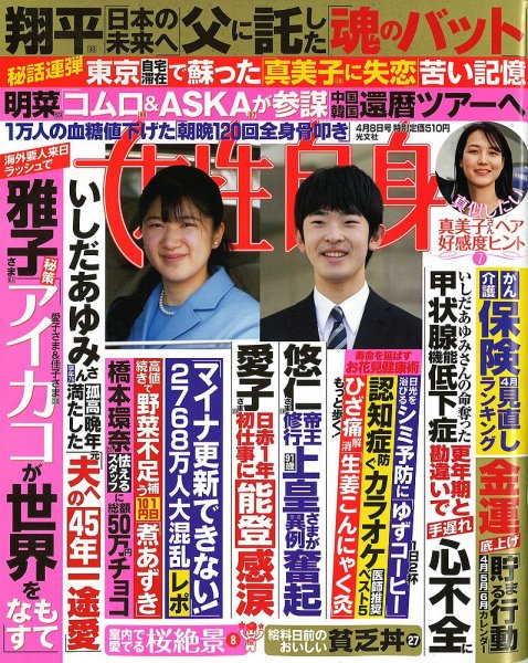 週刊女性自身 2025年4/8号 (発売日2025年03月25日) 表紙