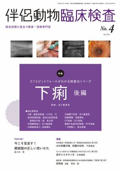 伴侶動物臨床検査 第4号 (発売日2025年04月05日) 表紙