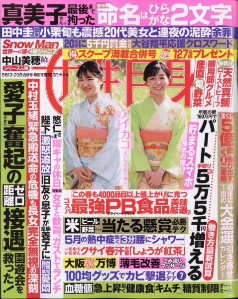 週刊女性自身 2025年5/13・5/20号 (発売日2025年04月30日) 表紙