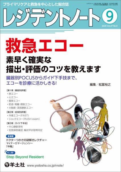 レジデントノート Vol.27No.9 (発売日2025年08月10日) 表紙