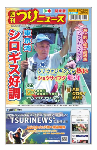 週刊つりニュース　関東版 2025年08月18日発売号 表紙