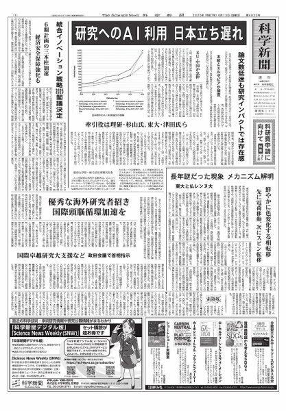 科学新聞 2025年06月13日発売号 表紙