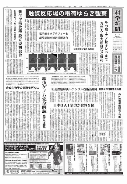 科学新聞 2025年07月18日発売号 表紙