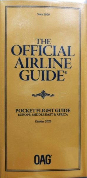 ヨーロッパ/アフリカ/中東 航空時刻表（英語版） 2025年10月号 (発売日2025年10月01日) 表紙