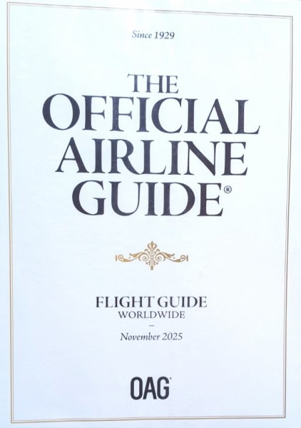 全世界　航空時刻表 （英語版） 2025年11月号 (発売日2025年11月01日) 表紙