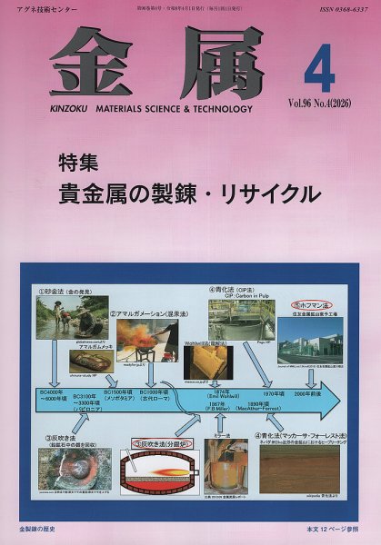 金属 2026年4月号 (発売日2026年03月30日) 表紙