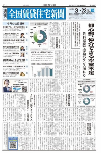 週刊 全国賃貸住宅新聞 1694 (発売日2026年03月23日) 表紙