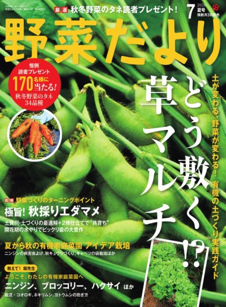 野菜だより 2026年7月号 (発売日2026年06月03日) 表紙