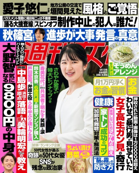 週刊女性 2026年9/1号 (発売日2026年08月18日) 表紙