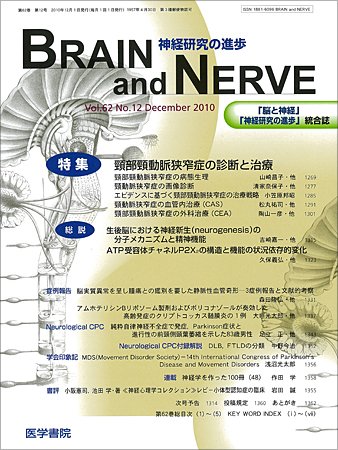 BRAIN and NERVE（ブレインアンドナーブ） Vol.62 No.12 (発売日2010年12月01日) 表紙