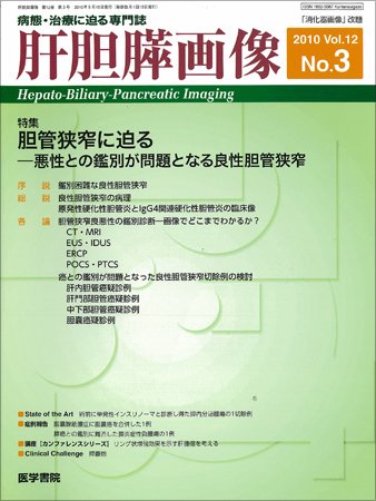 肝胆膵画像 Vol.12 No.3 (発売日2010年05月15日) 表紙