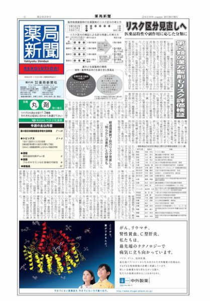薬局新聞 2010年10月20日発売号 表紙