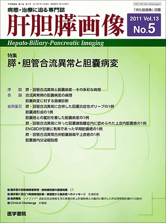 肝胆膵画像 Vol.13 No.5 (発売日2011年07月15日) 表紙