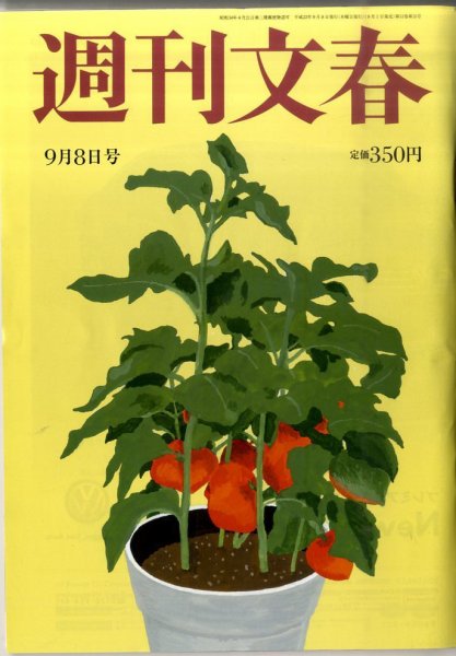 週刊文春 9/8号 (発売日2011年09月01日) 表紙