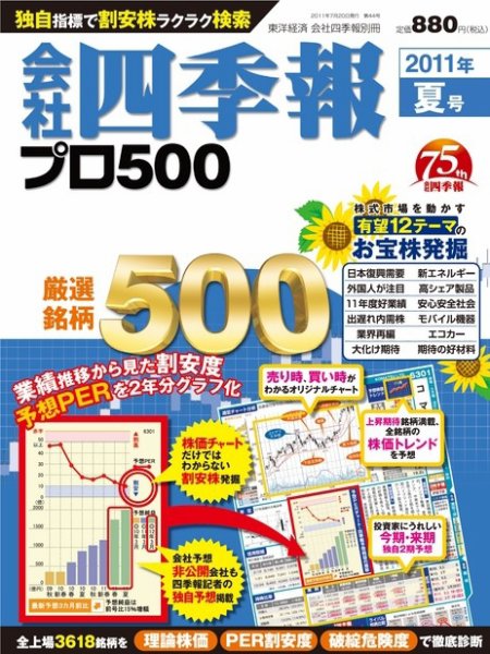 会社四季報 プロ500 2011年夏号 (発売日2011年06月13日) 表紙