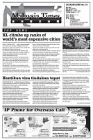マレーシア・タイムズ(Malaysia Times)  2012年03月01日発売号 表紙