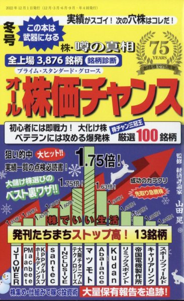 オール株価チャンス 1月号 (発売日2012年12月01日) 表紙