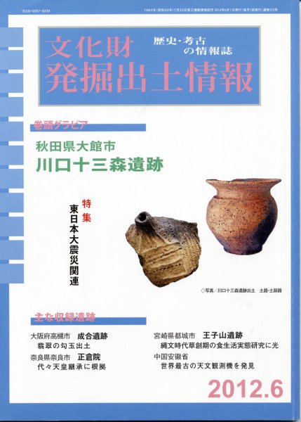 文化財発掘出土情報 6月号 (発売日2012年06月01日) 表紙