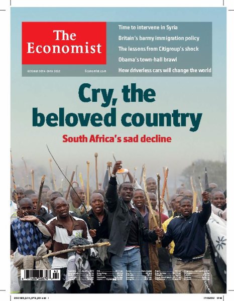 英国The Economist（エコノミスト） Oct 20th 2012 (発売日2012年10月20日) 表紙