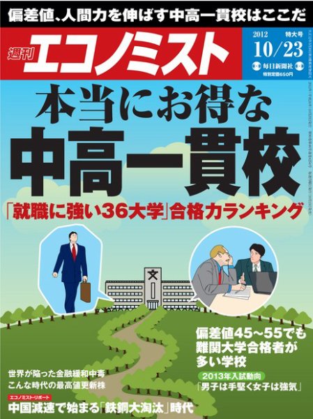 週刊エコノミスト 10/23号 (発売日2012年10月15日) 表紙