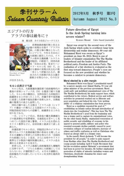 季刊サラーム 2012年8月秋号（第３号） (発売日2012年08月11日) 表紙