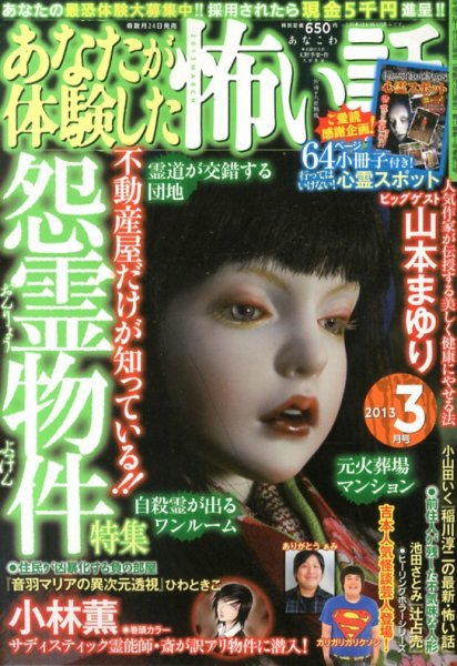 あなたが体験した怖い話 3月号 (発売日2013年01月24日) 表紙
