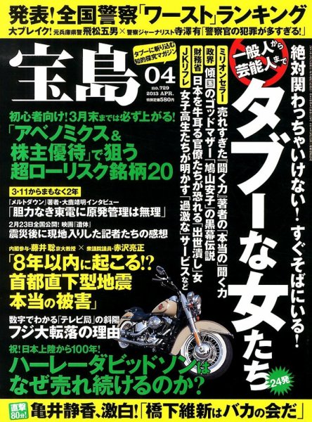 宝島 4月号 (発売日2013年02月25日) 表紙