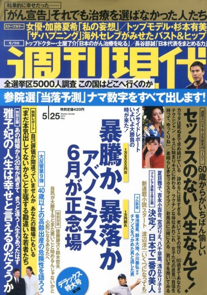 週刊現代 5/25号 (発売日2013年05月10日) 表紙