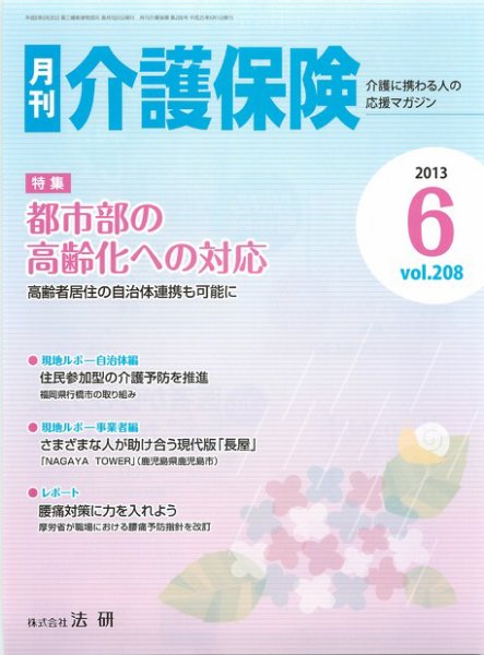 月刊介護保険 2013年06月01日発売号 表紙
