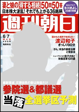 週刊朝日 6/7号 (発売日2013年05月28日) 表紙