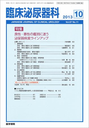 臨床泌尿器科 Vol.67 No.11 (発売日2013年10月20日) 表紙