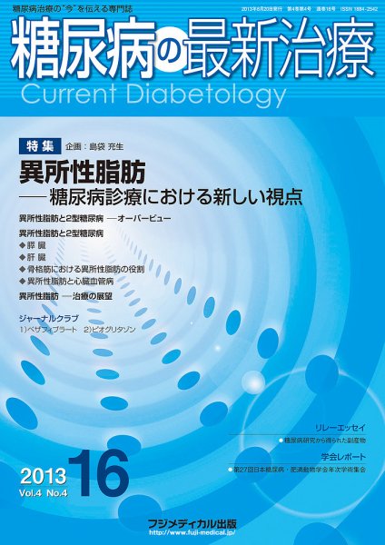 糖尿病の最新治療 Vol.4 No4 (発売日2013年08月20日) 表紙