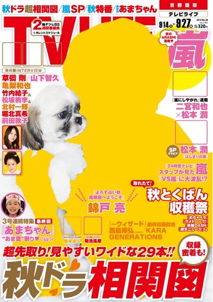 TV LIFE （テレビライフ） 首都圏版 9/27号 (発売日2013年09月11日) 表紙