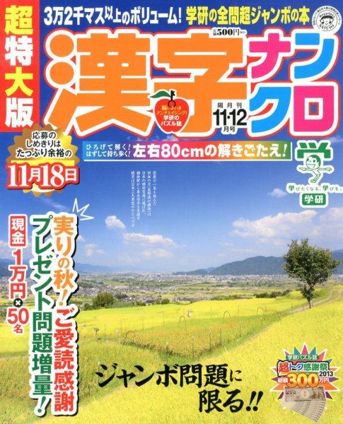 超特大版漢字ナンクロ 11月号 (発売日2013年09月19日) 表紙