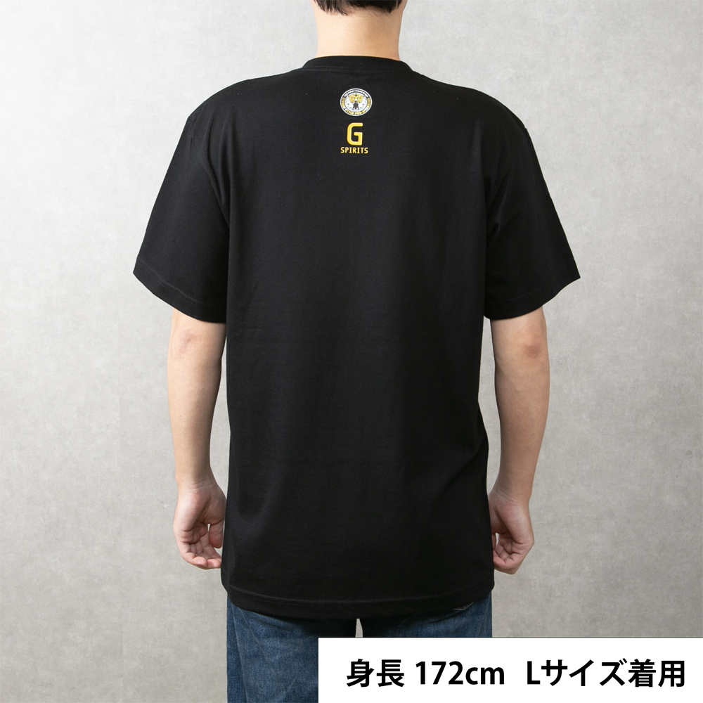 TシャツB 黒 着用イメージ（背面）